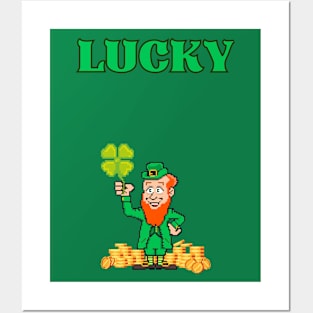 Lucky Leprechaun Saint Patrick's Day Posters and Art